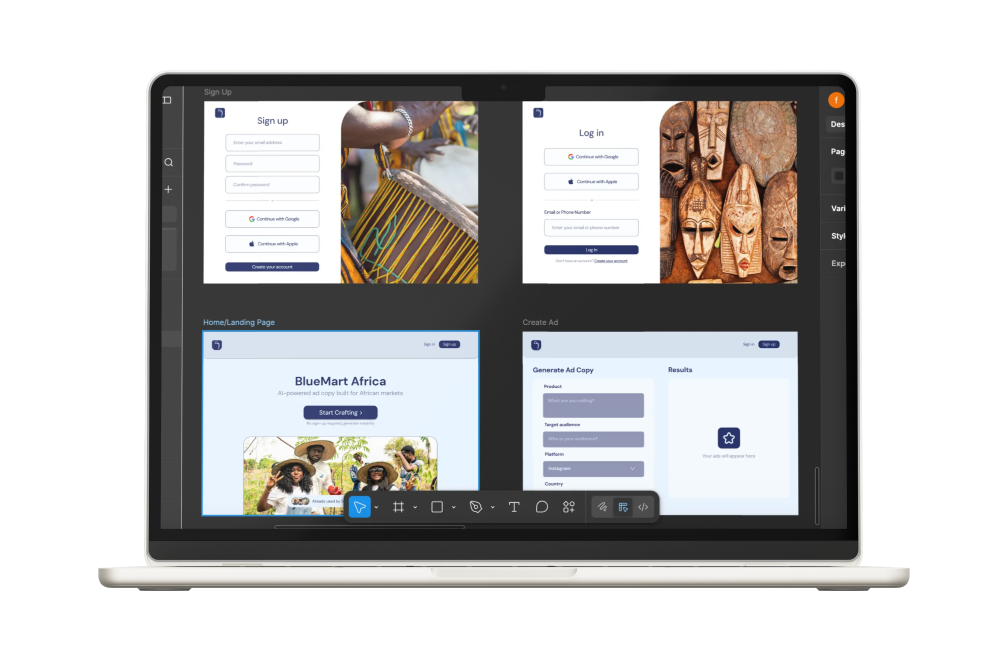 BlueMart desktop preview